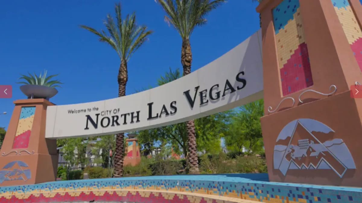 Letrero de bienvenida a la ciudad de North Las Vegas, Nevada